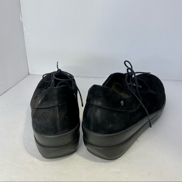Wolky Silky Lucida black Leather Platform Shoe size 9.5 (41) - Picture 4 of 6